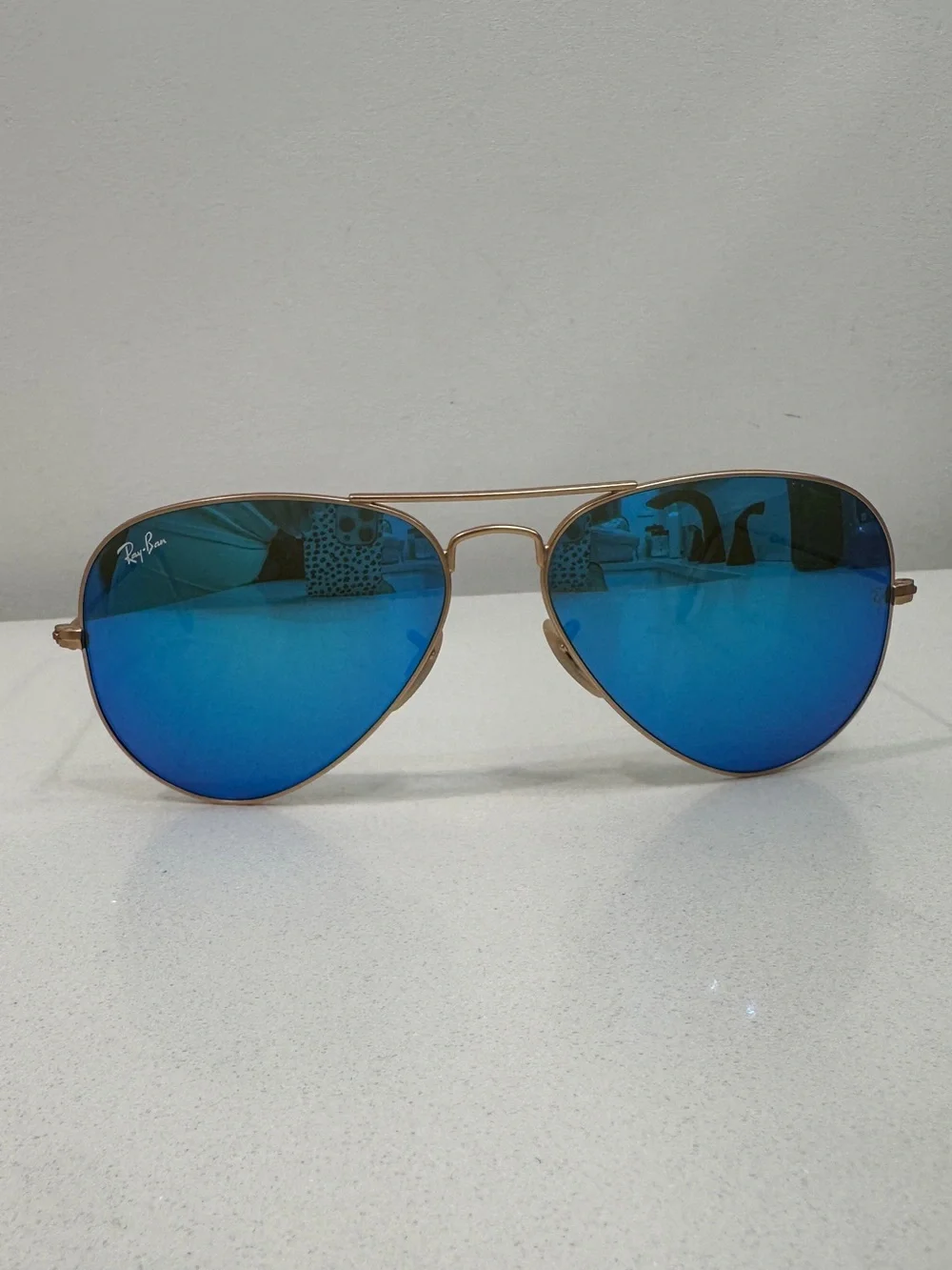 Ray Ban Aviator Large Metal Sunglasses- Blue
